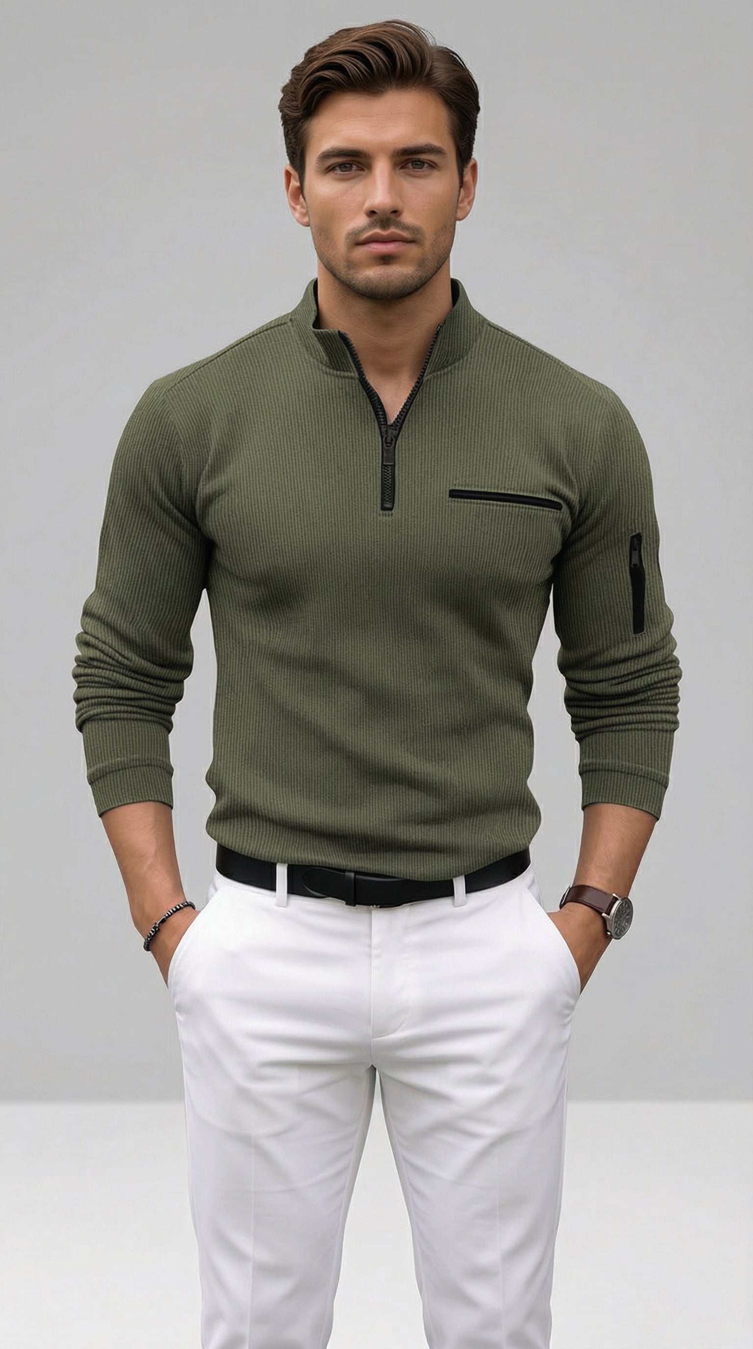 Irvin - Camisa con cremallera